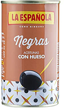 La Española - Olive nere con nocciolo - Ideale per i migliori Tapeos