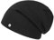 LIERYS Fine Merino Long Beanie Herren/Damen/Kinder (Länge: 30 cm) - Made in Germany - Strickmütze aus Merinowolle - Wintermütze in One Size (54-61 cm) - Herrenmütze Herbst/Winter schwarz One Size