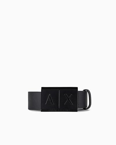 Armani Exchange Herren Leather Belt With Plaque Gürtel
