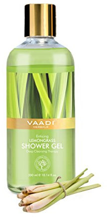 Vaadi Herbals Gel douche bio enivrant citronnelle Gel douche sans sulfate – Tous types de peaux – 300 ml