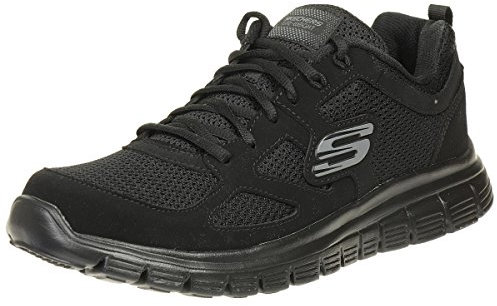 Skechers Burns Agoura, Men's Low-Top Sneakers, Black, 10.5 UK