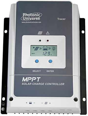 High efficiency 50A MPPT solar charge controller for solar panels up to 625W (12V) / 1250W (24V)/ 1875W (36V) / 2500W (48V) up to 150V