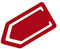 Hygienical Betriebsbedarf Detektierbare Büroklammern aus Kunststoff, HACCP-konform, 20 Stk, Rot, 5 x 2.5 cm