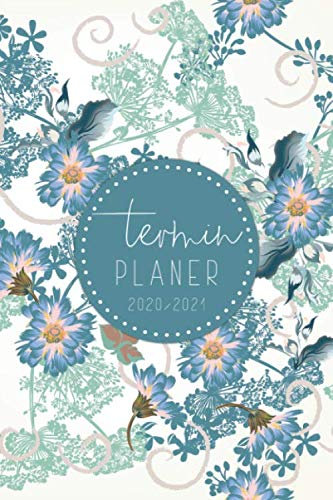 Terminplaner 2020 / 2021: Kalender 18 Monate • Jul. 2020 bis Dez. 2021 Planer, Wochenkalender • 1 Woche auf 2 Seiten • Perfekt zum Mitnehmen • Motiv: Vintage Blumen
