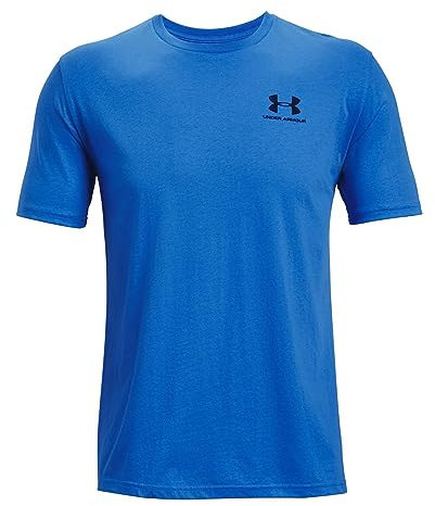 Under Armour Men's Sportstyle Left Chest Short Sleeve T-Shirt, Brilliant Blue (787)/Black, S