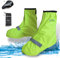 sweatness Regenschutz Schuhe Fahrrad Wasserdicht Inkl. Sattelbezug - Gr. 36-39 Gelb mit Reflektoren Streifen und einfachen Größeneinstellung für Damen und Herren
