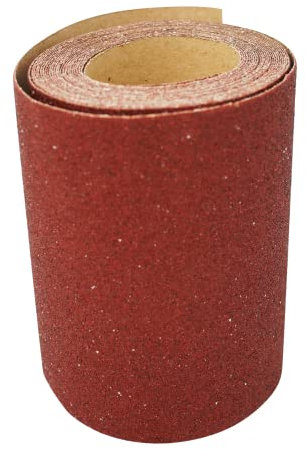 Dapetz ® 5m Sanding Rolls 80 Grit Aluminium Oxide Abrasive Sanding Paper for Sanding Grinding Polishing Wood, Paint, Plaster, Filler, Metal, Glass and More, 115mm Wide Sandpaper