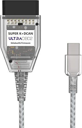 ULTRAOBD Câble DCAN avec puce FTDI FT232RQ PCB noir avec interrupteur pour voitures E90, E60, E46, E36 Series - Haute vitesse, sûr et fiable avec compatibilité EDIABAS (pas de logiciel ou de lien USB
