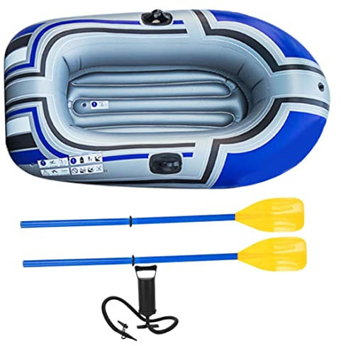 Bote Inflable PVC 1 Persona portátil Plegable Plegable Dura Pesca balayak Kayak con Vendedor Ambulante, Bote de Pesca Inflable