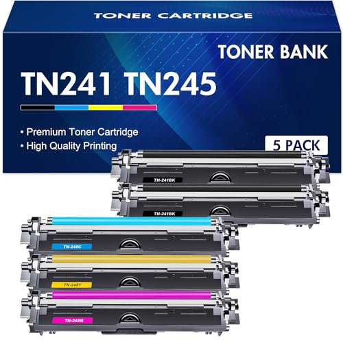 Toner Bank TN241 TN245 Kompatibel für Brother MFC 9332CDW DCP 9022CDW MFC 9142 CDN MFC-9332CDW DCP-9022CDW HL-3142CW MFC-9142CDN MFC-9140CDN HL-3152CW TN242 TN246 TN241BK TN245C TN245Y TN245M