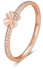 Rosato Anello Donna In Metallo Prezioso Con Simbolo Quadrifoglio | Collezione Allegra - RZA022B