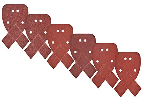 Brackit Mouse Sandpaper Pads with Hook & Loop- Fits in Detail Palm Sanders for Buffing, Sandpaper for Electric Sander - Polishing Sanding - 120-pack (20 sheets each of 60, 80, 120, 180, 240, 320 grit)
