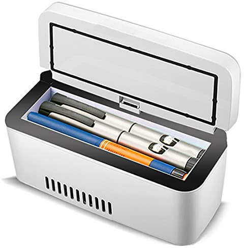 FSCLJ Mini Nevera portátil para insulina para Diabetes, Nevera para medicamentos eléctricos, 2-8 °C con Carga USB para Coche de Viaje