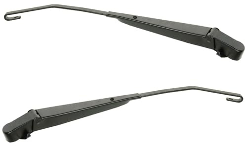 TRQ Front Windshield Wiper Holder Arm Pair Set Kit Compatible with 97-06 Jeep Wrangler