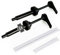 Pump for Gallon Jug & 5 Gallon Bucket, Leakproof Heavy Duty Pump Dispenser for Laundry Detergent, Shampoo, Soap, Oil, Snow Cone Syrup, Popcorn Butter, Commercial Household Industrial Use (2pc Black)