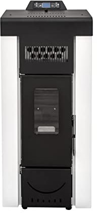 STUFE A PELLET ITALIA Niagara 14 KW - Pelletöfen Effizienz 89% Heizt 130m² Autonomie 15 Std Programmierbar 5 Geschwindigkeiten und Kräfte 24 Monate Garantie Weiß