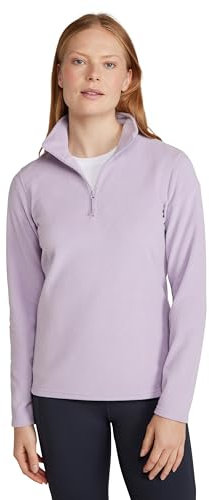 Mountain Warehouse Camber Half Zip Women's Fleece - Lightweight, Warm & Cosy Half Zip Sweatshirt Top - Best for Camping, Outdoors, Travelling & Hiking Purple (Plain) L