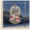 DSD Design-Studio Drechsler Winter-Fensterbild Engelchen mit Weihnachtsbaum Plauener Spitze Advents-Dekoration 30 x 18 cm