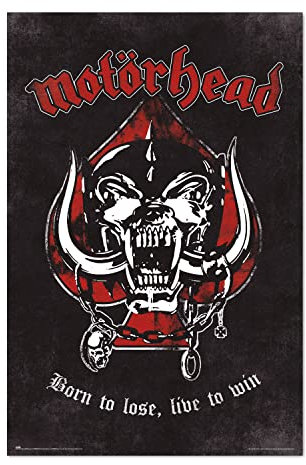 Grupo Erik Poster Motorhead Born to Lose Kunstdruck - Deko Wohnzimmer oder Deko Schlafzimmer - Deko Zimmer - Größe 61 x 91 - Offizielle Fanartikel
