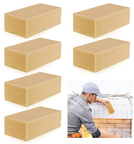 Tessco 6 Pieces Soot Eraser Sponge for Cleaning, Reusable Dry Cleaning Sponge Fireplace Soot Remover PET Hair, Dust, Dirt and Soot Remover Sponge for Painted Walls, Books, | Soot remover for pet hair, dust and dirt on painted walls, books and car interiors
