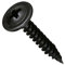 4.2mm x 65mm Vis Autotaraudeuse à Tête Plate, Noir Vis en Acier au Carbone à Tête Bombée, Entraînement Phillips à Filetage Fin, Tête de Bride Pozi Pour Tôle, Plaque de Plâtre et Bois (25 pcs)
