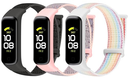 TumpCez Nylon Armband nur kompatibel mit Samsung Galaxy Fit 2 Armband für Herren Damen,Verstellbare Gemütlich Uhrenarmband Sport Ersatzarmband für Samsung Galaxy Fit 2