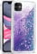 SharkProten Case for iPhone X/XS Cases Cover TPU Shockproof Glitter Liquid Crystal Quicksand Transparent Painted Phone Shell Slim Fit Bumper Clear Case Purple