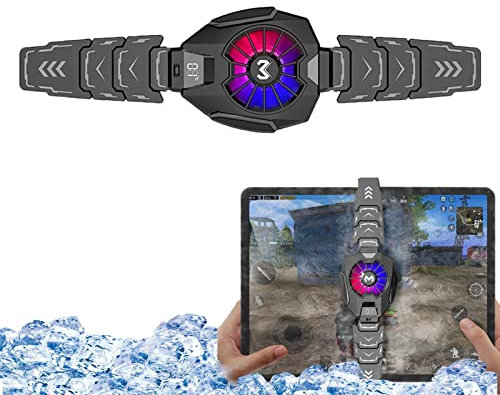 Raxove Tablette, Tablette pour Pad réfrigération à Semi-conducteur, Ventilateur Refroidisseur à Semi-conducteur, radiateur Tablette avec LED Plat Ordinateur Jeu en