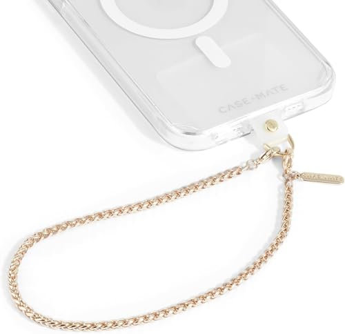 Case-Mate Handyanhänger - Abnehmbare Anti-Diebstahl-Telefonband - Freihändig iPhone Armband für Frauen - Handyketten-Armband - Passend für Apple, Samsung, Google Pixel - Zierliche Goldkette