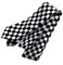 Greethga Herren Krawatte, Schwarz / Weiß kariert, Schwarz-Weiß-Plaid, One size