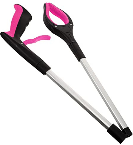 OHPHCALL Folding Trash Grabber Tool for Easy Litter Pickup Portable Ergonomic Clamp for Household and Outdoor Cleaning for Seniors and Disabled Users