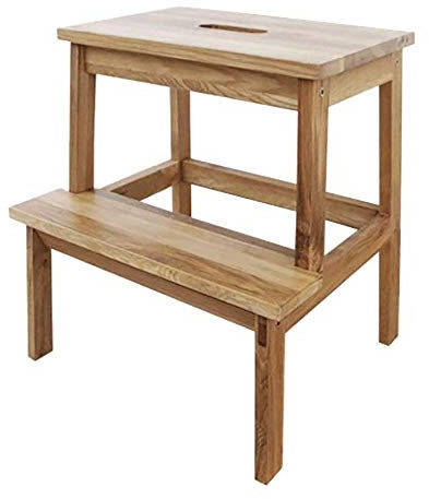 ZAANU Holzhocker, stabile Holzleiter, multifunktionale Holzleiter, Stuhl, verdickter Bibliotheks-Treppenstuhl, tragbare Lichtleiter, Garten-Werkzeugleiter, Loft-Küche