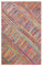 CASAVANI Collection Rechteckiger Teppich – 1,5 x 2,1 m, mehrfarbig, geflochten, Chindi-Baumwolle, Jute-Teppich, geometrischer Kelim-Teppich, für drinnen und draußen, Flachgewebe-Teppiche für