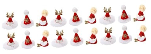 FRCOLOR 3 Sets Weihnachtsmützen-haarspangen Hutklammern Krokodilzähne-design Weihnachts-haarspangen Für Frauen Jungen Und Mädchen Junge Mädchen 6 Stück * 3