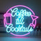 ineonlife Coffee till Enseigne Bar Néon Bleu Rose Lettre Enseigne Bar Néon Lumière Café pour Café Bar Restaurant Fête Décoration Murale Cadeau