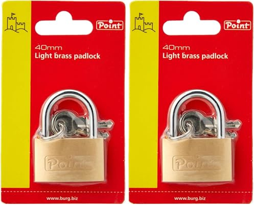 Point BPL140 Single Locking Padlock (Pack of 2)