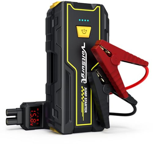 Avviatore Batteria Auto, 4000A Portatile Avviatore Emergenza per, Booster Avviamento Auto Per Motori a Benzina Fino a 7.0L Ges o 5.5L Diesel 12V Avviatore di emergenza, Jump Starter, Torcia a LED