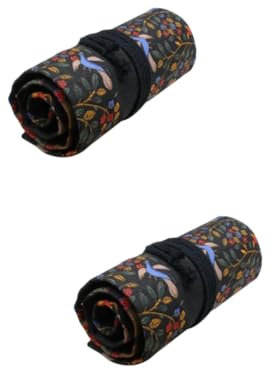 COHEALI 2stücke Slots Pinselhalter Aus Strapazierfähigem Canvas Für Künstler Rollbare Aufbewahrung Für Wasserfarben Ölfarben Stifte Und Bleistifte Baum-Design