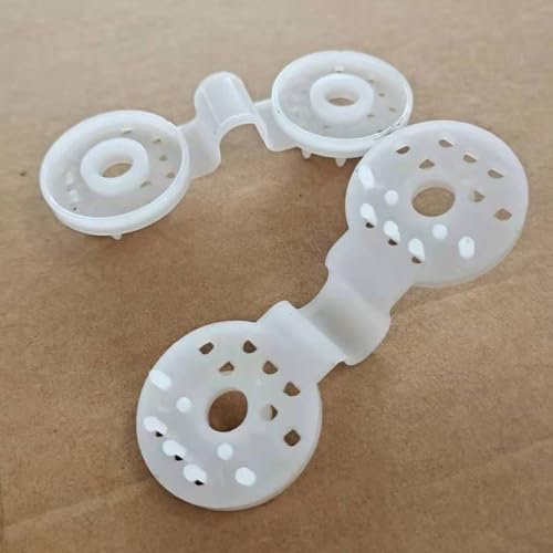 20/40 clip in plastica per ombreggiatura, clip per pellicola per serre, fibbia rotonda, clip di fissaggio per tende da giardino, per serre, telai, ripari, reti parasole (bianco/rosso) (40 pezzi