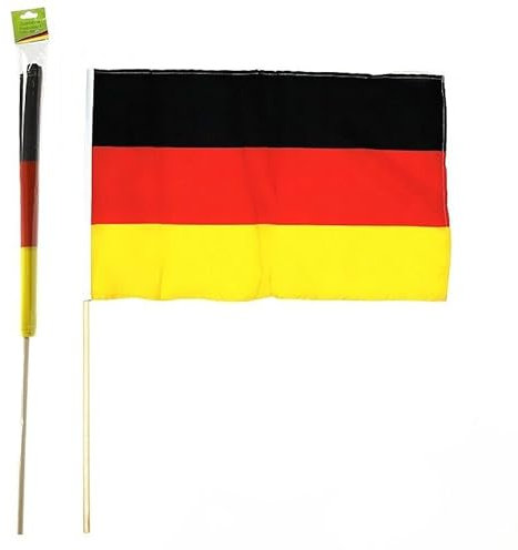 Eurofuchs24 10 x Deutschland Stabfahne WM EM Fahne 60x90cm Stablänge 1m Fahne Fußball Flagge Public Viewing