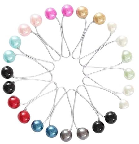 Hijab-Anstecknadeln, Perlen, U-Clips, Hijab-Anstecknadeln für Frauen, muslimische Hijab-Clips für Frauen, DIY-Schals, Hijabs, Pullover-Clips, Schmuck, DIY-Zubehör, 12 Stück, Free Size, Metall