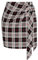 Kate Kasin Jupe Courte à Carreaux Pour Femme - Taille Haute - Mi-Longue Élastique - Loisirs Élégante, Grille Noire et Rouge, M