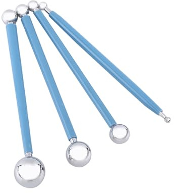 Modellierwerkzeug Kugel Clay Sculpey Tools Modellierkugelwerkzeuge, Kugelstift, Kugelform-Modellierwerkzeug-Set für Kuchendekoration, Backen (Blau)