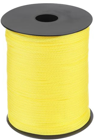 QUARKZMAN Polypropylen-Seil 3mm Polypropylenseil 10Om PP Flechtleine Textilseil Leine Nylonschnur Schnur Reißfeste Rope Kunststoffseil für Wäscheleine Camping Wandern Outdoor, Gelb