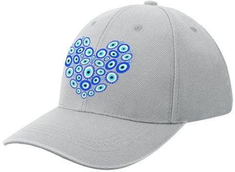 CIZIEOE Baseball Kappe Baseball Cap Evil Eye Love Heart Cap Baseball Cap Weihnachtsmützen Golf Cap Baseball Cap Herren Damen