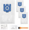 4 Pack AirClean 3D Efficiency Vacuum Cleaner Bags for Miele Hoover Bags, Replacement for Classic C1, Complete C1/C2/C3, S227, S240, S270, S400, S2, S5, S8 Series Canister Vacuum Cleaner (Blue, 4)
