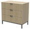 Vicco Kommode Lennox, Kommodenschrank, Eiche, 72 x 69 cm mit 3 Schubladen