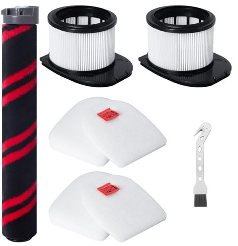 Jegehoyo Zubehör-Set Rollenbürsten Filter für Shark IZ400UK IZ400UKT IZ400UKTBK IZ400UKTSB IZ420UK IZ420UKT Handstaubsauger, 1 RollerBrush, 2 HEPA-Filter, 2 Schaumstoff- und Filzfilter