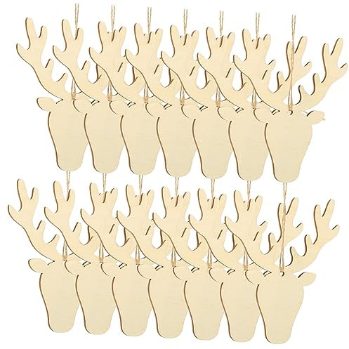 DIYEAH Natürliche Holzscheiben Christbaumschmuck 30 Stück Blanke Graffiti-chips Für Weihnachtsdekorationen