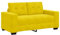 vidaXL Zweisitzer-Sofa Gelb 120 cm Samt